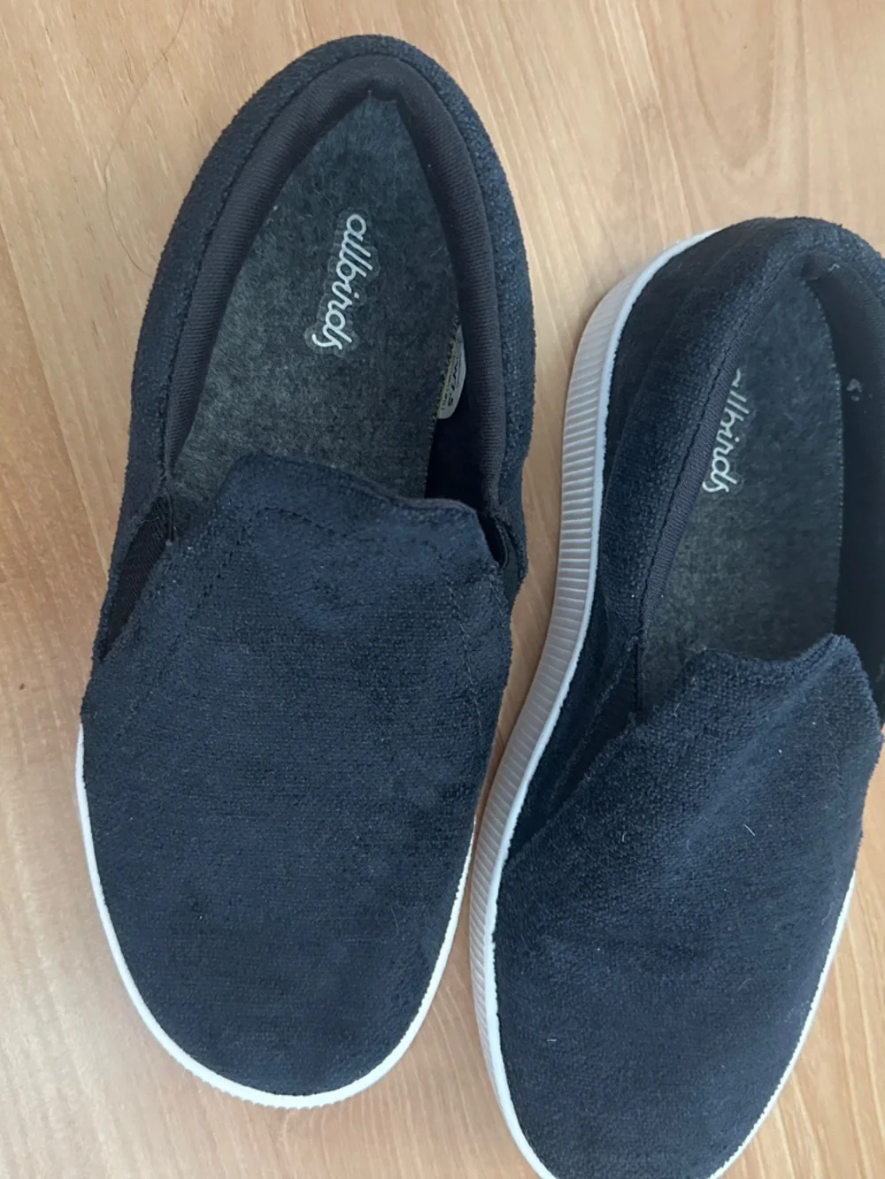 Allbirds women 7.5 charcoal platform Slip-On Sneakers with White Outsole